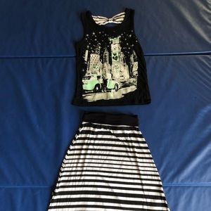 Matching tank and skirt from Justice.